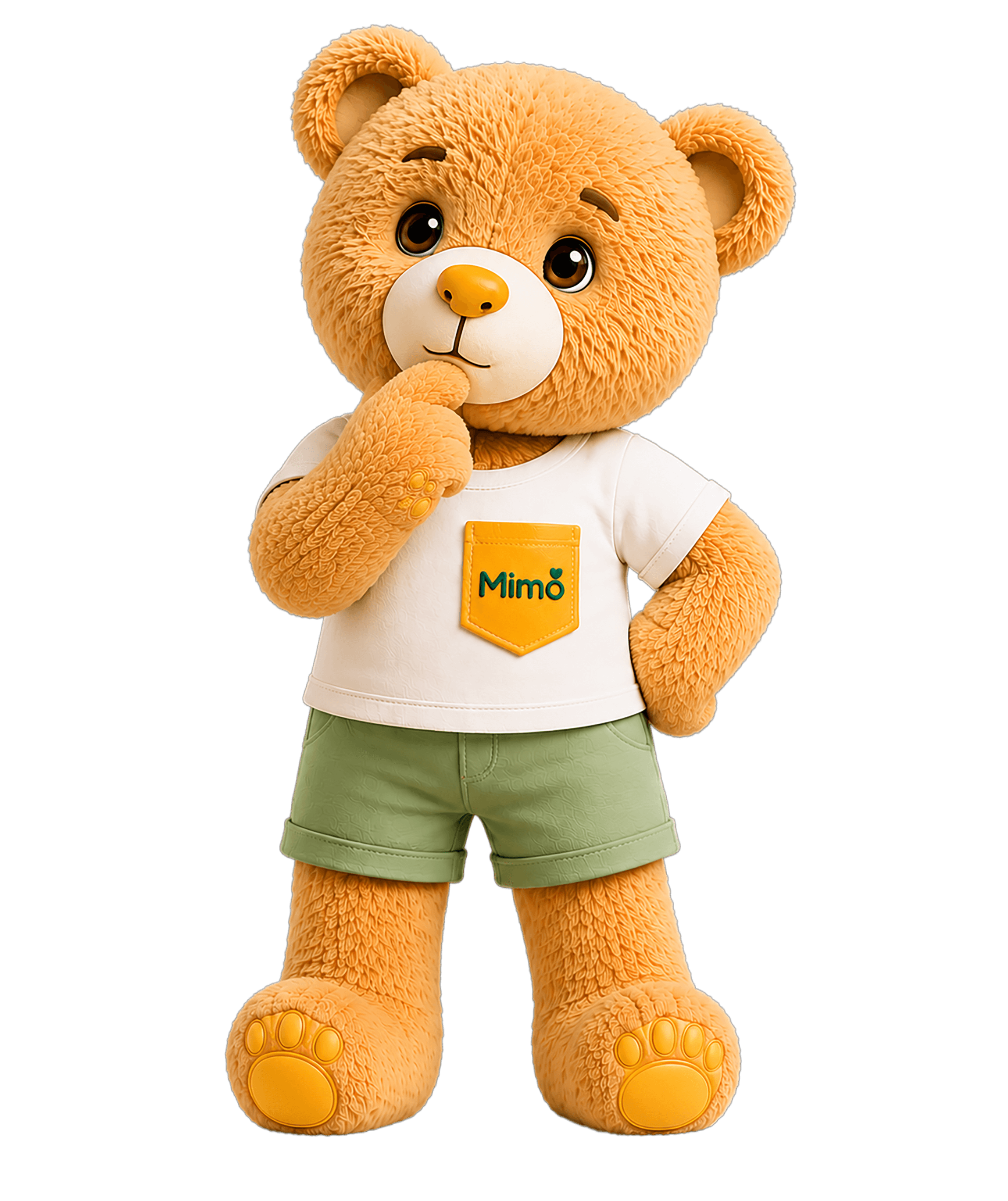 Mimo the bear thinking